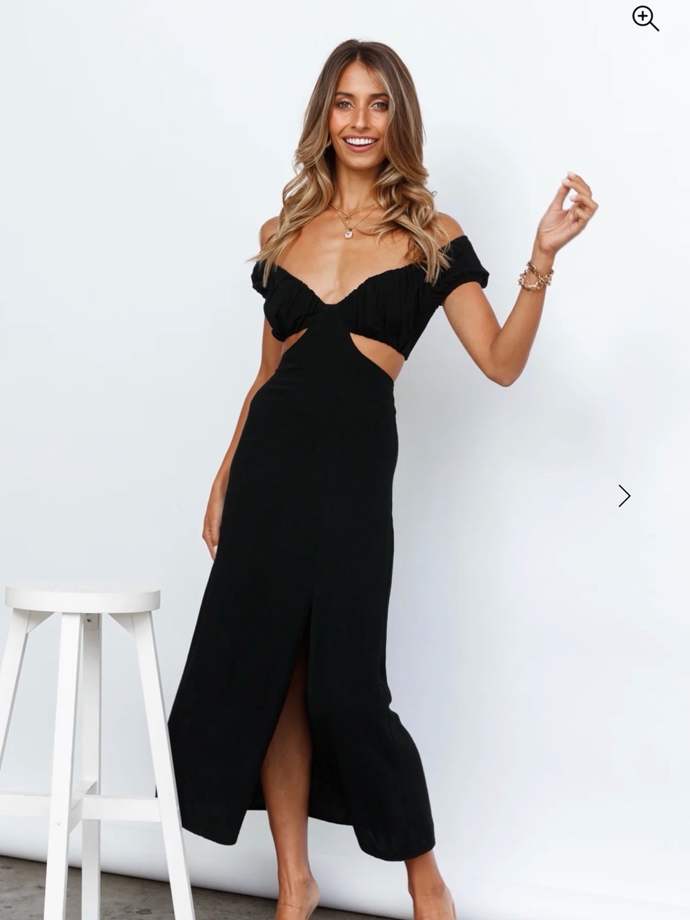 Hello Molly Black Backless Maxi Dress with Strappy Detail